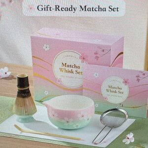 Pink Matcha Whisk Set